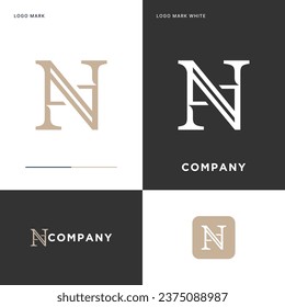 A N Logo Template in Vector Icon Illustration Design