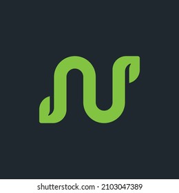 n logo vector icon design. leaf logo vector icon design. nature logo vector icon design. n leaf logo.