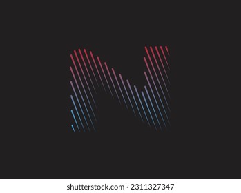 N logo vector.moderna letra mínima y diseño de logotipo