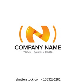 N logo wave concept