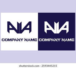   N and A logo in the white and blue background, editable, EPS.