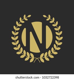 N Luxury logo,Design for Boutique hotel,Resort,Restaurant, Royalty, Victorian identity, luxury Hotel, Heraldic, Fashion,VIP,Club,education Full vector logo template.