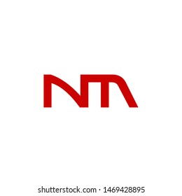 N M letter logo design