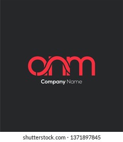 A N M letters joint logo design template