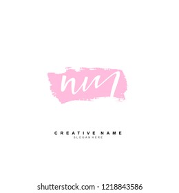 N M NM Initial logo template vector