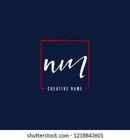 N M NM Initial logo template vector