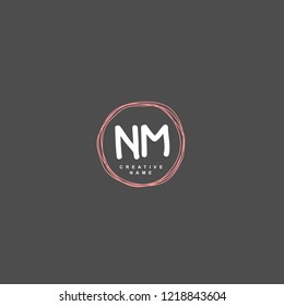 N M NM Initial logo template vector
