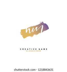 N M NM Initial logo template vector