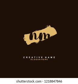 N M NM Initial logo template vector