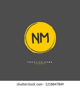 N M NM Initial logo template vector