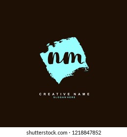 N M NM Initial logo template vector