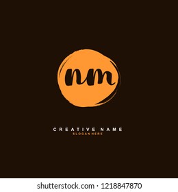 N M NM Initial logo template vector
