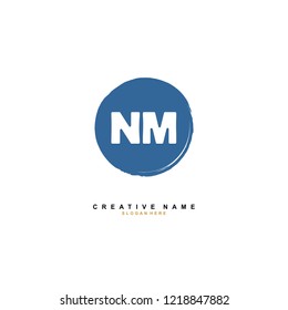 N M NM Initial logo template vector