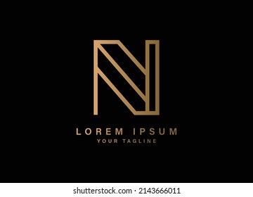 N modern fashion brand logo design, Brand Logo, Luxury