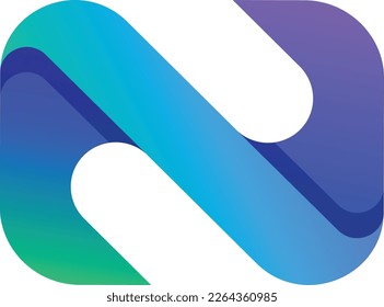 N Diseño de logotipo moderno y diseño de logotipo de letra N