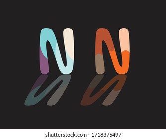 N. N fuente de estilo moderno adecuada para logotipos y diversos diseños