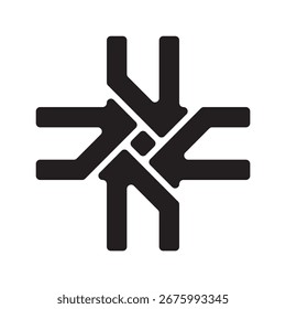 N monograma de diseño de logotipo de la empresa