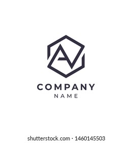 A and N monogram log design,simple minimal modern style logomark in black white,brand logo template