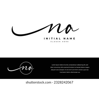 N A NA Initial letter handwriting and signature logo	