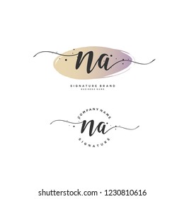 N A NA Initial logo template vector