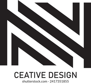 N, NA, NAV letter logo modern vector design