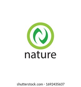 N Naturlogo-Konzeptvorlage.