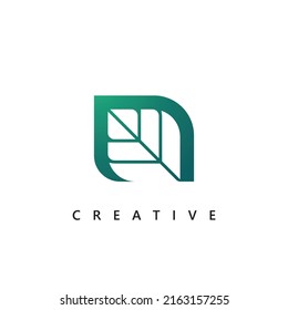 N nature Logo Design and template. Creative N leaf  icon initials based Letters in vector.