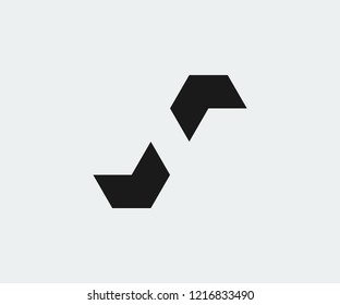 n negative space logo