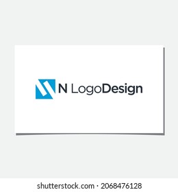N NEGATIVE SPACE LOGO DESIGN