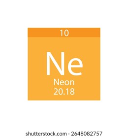 N. Neon tabela periódica Elemento. eps