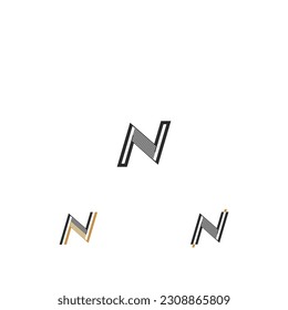 N, NN, Abstract initial monogram letter alphabet logo design