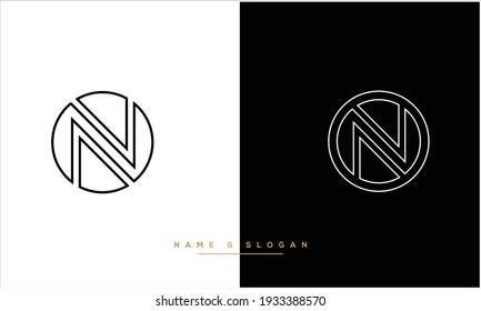 N ,NN  Abstract letters logo Monogram