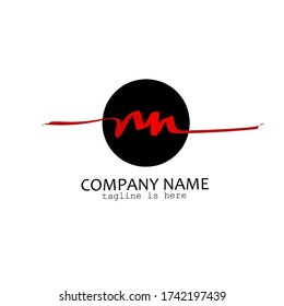 n n nn initial logo handwriting template vector