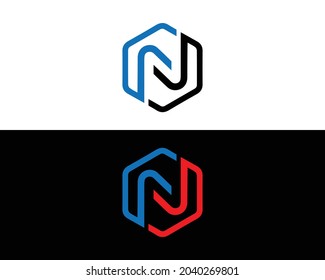 Diseño De Logotipo Carta N Y NN Vector Moderno Creativo.