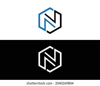 N und NN Buchstaben Logo Design Kreativ Moderner Vektorgrafik.