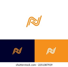 N, NN letter logo design template elements. Modern abstract digital alphabet letter logo. Vector illustration.