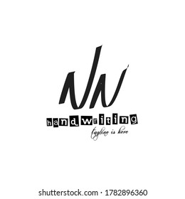 N N NNinitial letter handwriting and signature logo