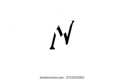 MONOGRAMA DEL LOGOTIPO DE LA LETRA ABSTRACTAS DE N, NV