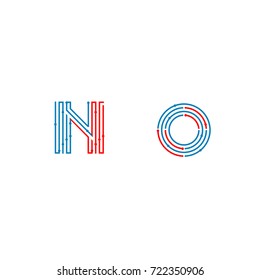 N O Initial Technology Logo Design 