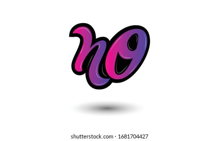 N O joint logo letter design template
