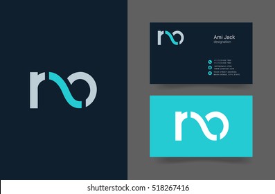 N & O Letter logo, with Business card
