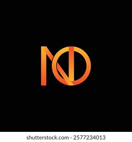 n, o letter logo design