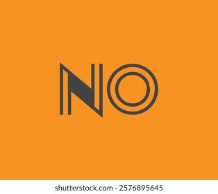 N and O logo design. NO abstract Letters Logo Monogram. This logo design is the process of creating a visual symbol that represents a brand, company, or individual.