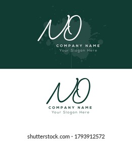  N O NO Escritura manuscrita inicial y logotipo de la firma. Logo inicial del vector de belleza .Moda, boutique, floral y botánica