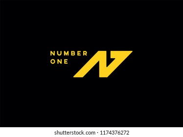 N one geometric vector design logo symbol