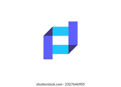N Overlapping Logo Design Vector 