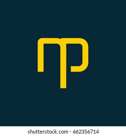 N P joint logo letter design template