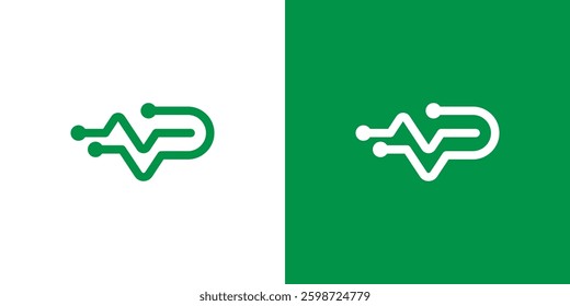 N, P letter logo. Suitable for business logo, brand, interview show, podcast, quiz. Flat Vector Logo Design Template Element.