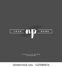 N P NP Initial logo template vector