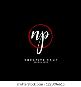 N P NP Initial logo template vector